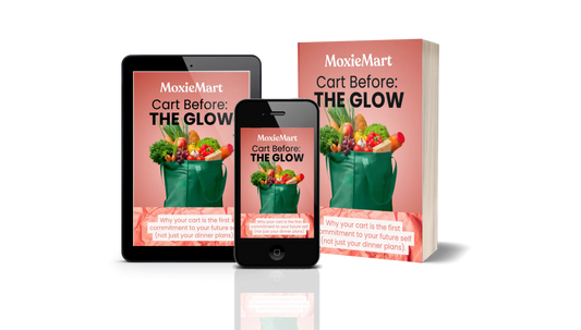 Cart Before the Glow digital course cover for clean eating foundations and confident grocery shopping