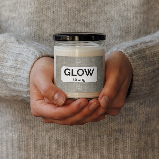 Soy candle – Longevity & Aging – Glow Strong design