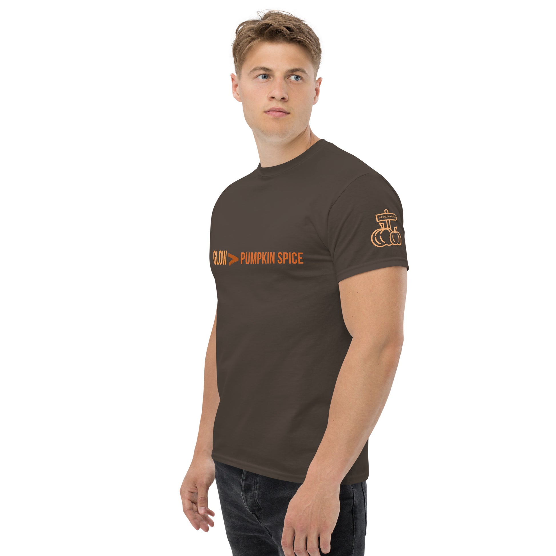 Glow Series pumpkin glyph sleeve print – limited edition