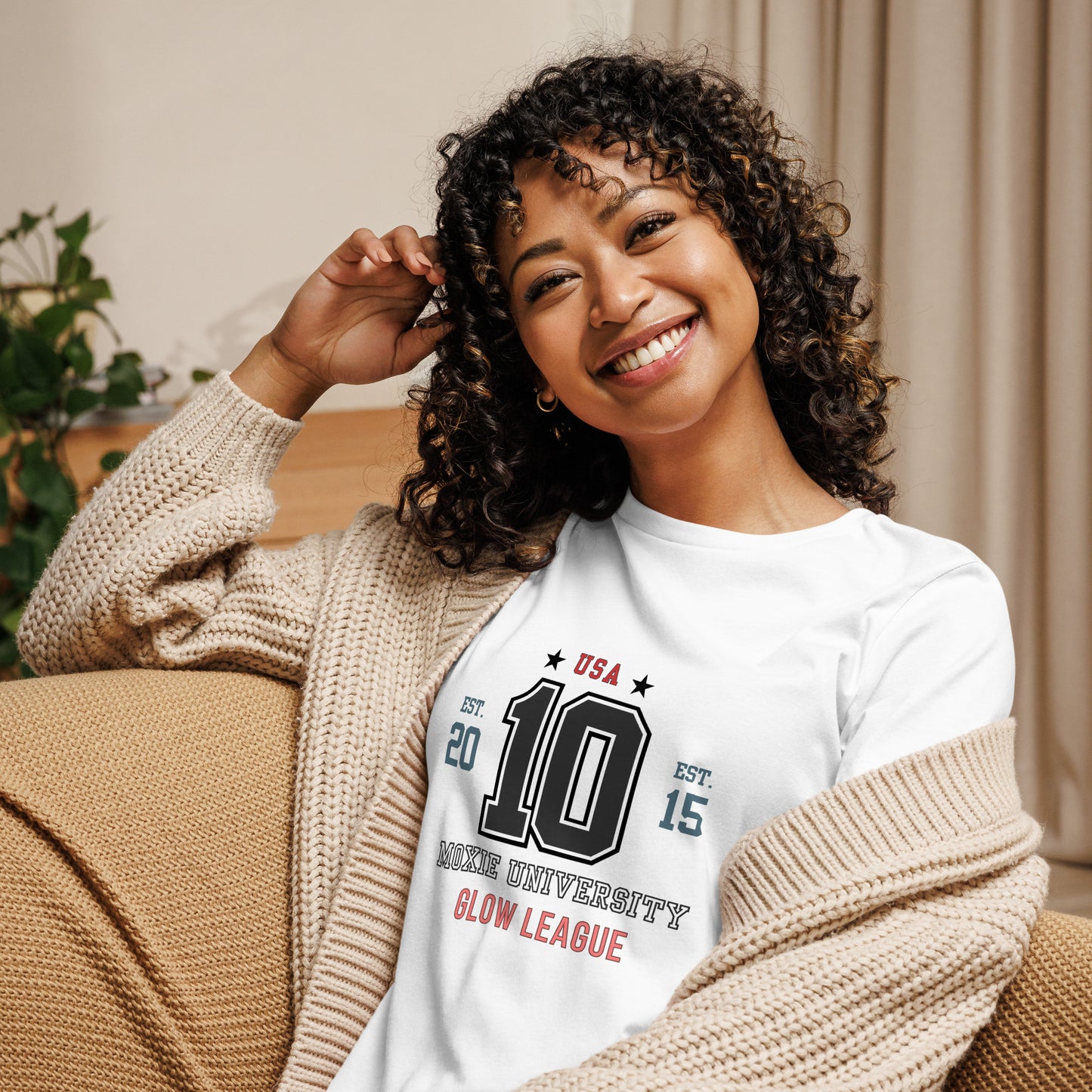 Moxie University Glow League Tee in White