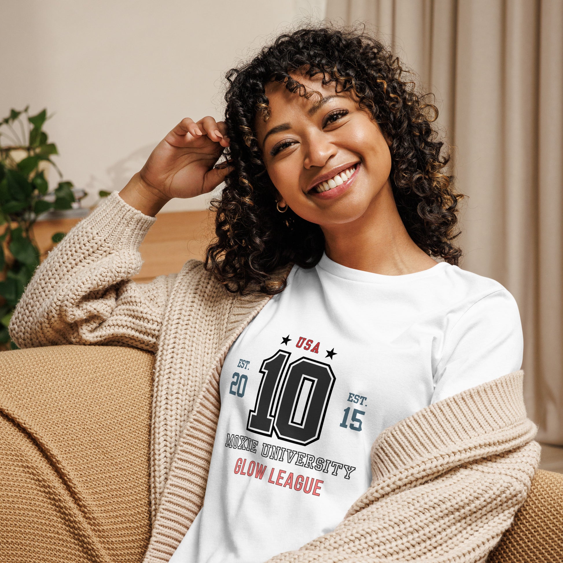 Moxie University Glow League Tee in White
